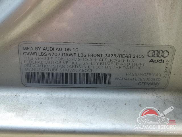 WAUAFAFL3BN000930 2011 AUDI A4 photo no. 12