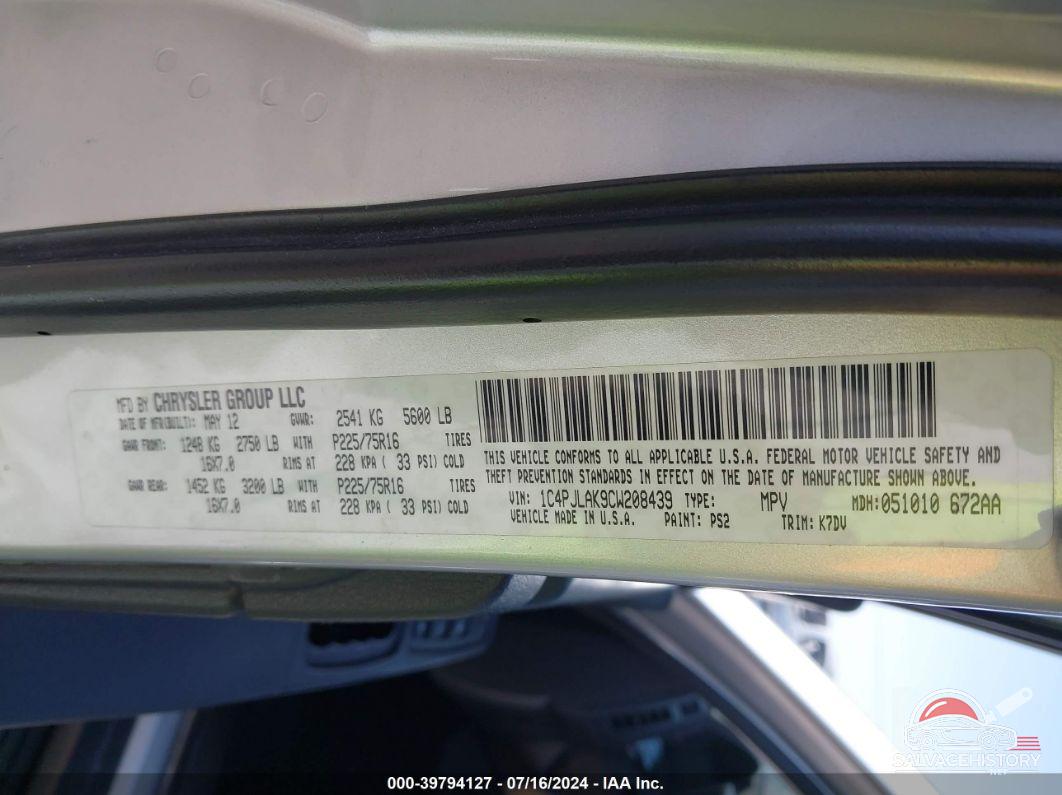 1C4PJLAK9CW208439 2012 JEEP LIBERTY photo no. 9