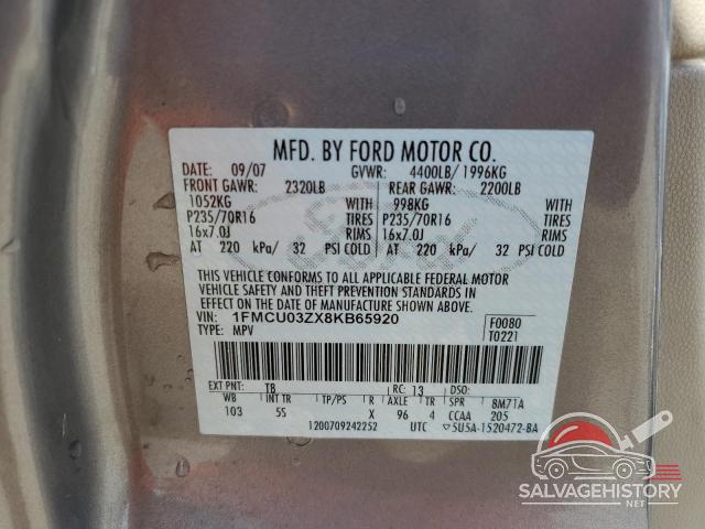 1FMCU03ZX8KB65920 2008 FORD ESCAPE photo no. 13