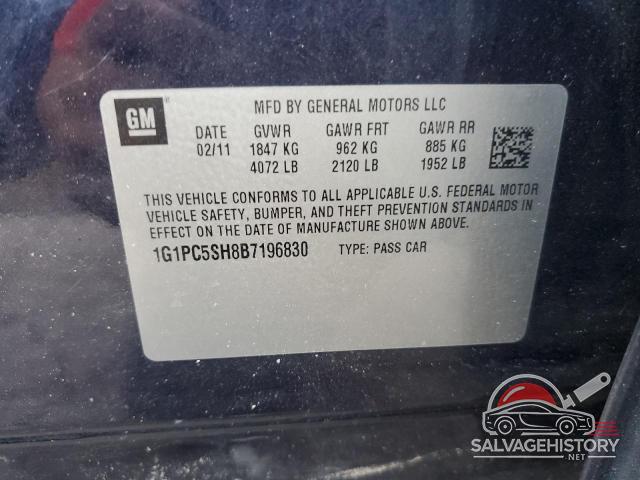 1G1PC5SH8B7196830 2011 CHEVROLET CRUZE photo no. 12