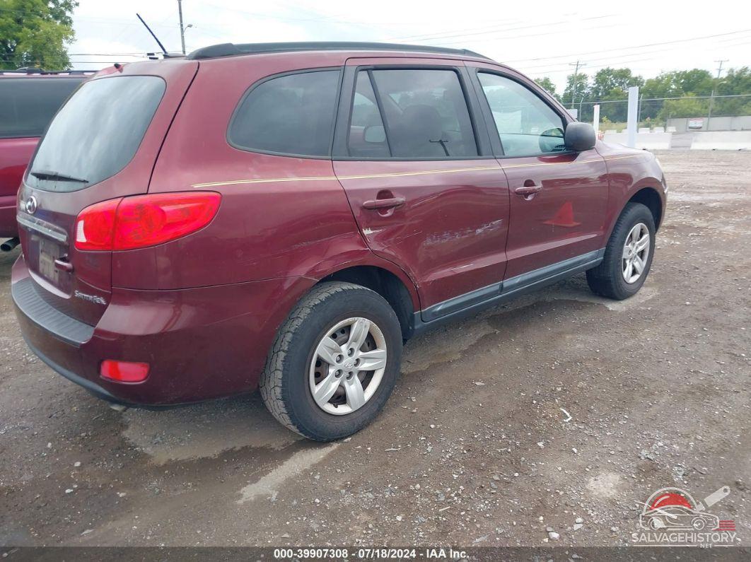 5NMSG13D89H229550 2009 HYUNDAI SANTA FE photo no. 4