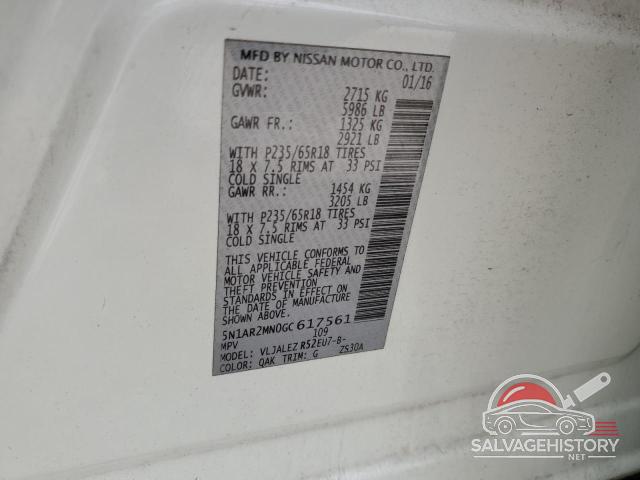 5N1AR2MN0GC617561 2016 NISSAN PATHFINDER photo no. 13