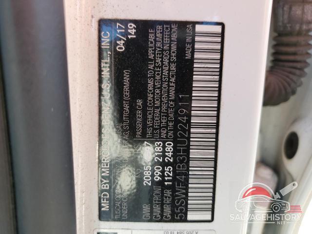 55SWF4JB3HU224911 2017 MERCEDES-BENZ C-CLASS photo no. 13