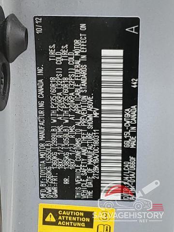 2T2BK1BA7DC180311 2013 LEXUS RX350 photo no. 13