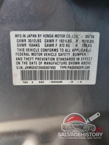 JHMGE87269S007993 2009 HONDA FIT photo no. 12