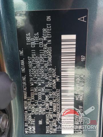 5TDBA22C95S029932 2005 TOYOTA All Models photo no. 13