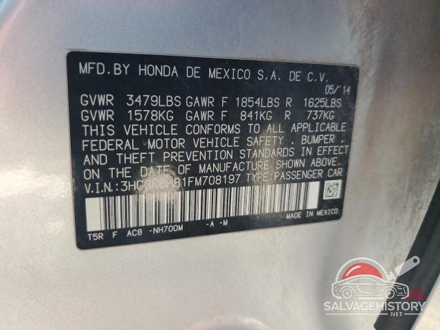3HGGK5H81FM708197 2015 HONDA FIT photo no. 12