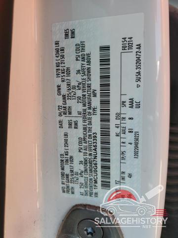 1FMCU0G67NUA63393 2022 FORD ESCAPE photo no. 12