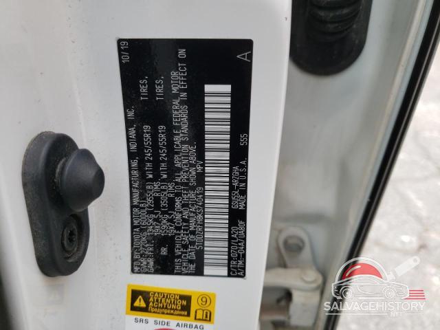 5TDDZRFH8KS740419 2019 TOYOTA HIGHLANDER photo no. 13