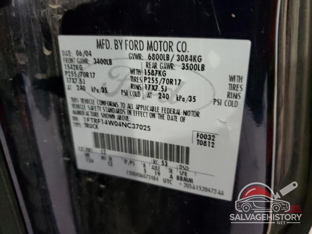 1FTRF14W04NC37025 2004 FORD All Models photo no. 12