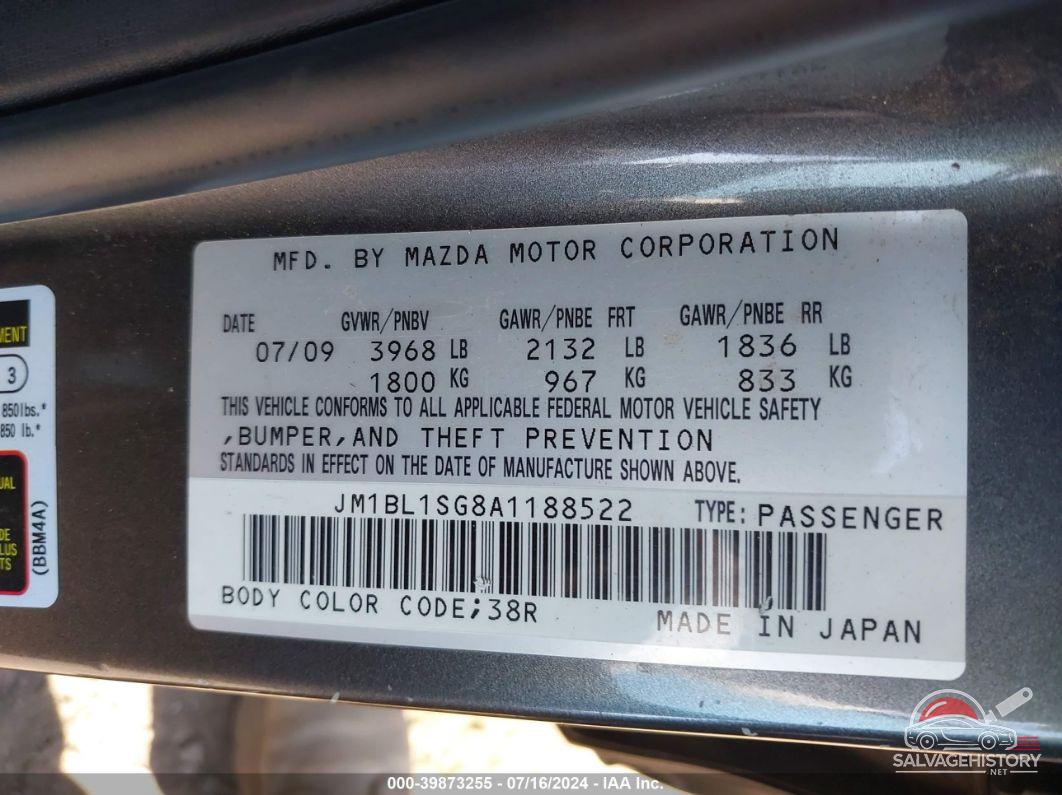 JM1BL1SG8A1188522 2010 MAZDA MAZDA3 photo no. 9